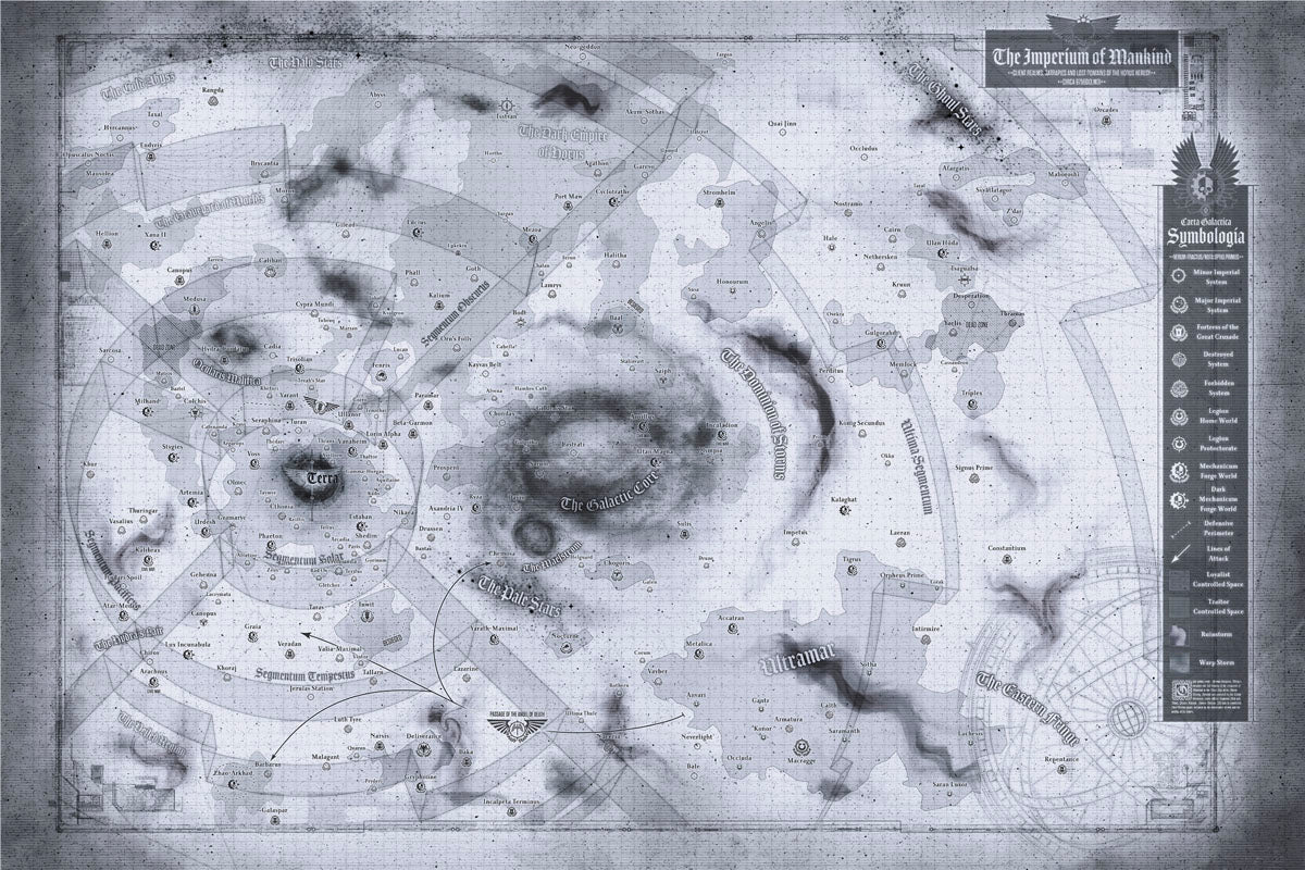 Horus Heresy Map of the Imperium - Greyscale - Image 2